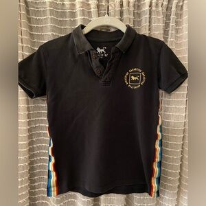 Black , Really Cool, Kids Polo Shirt with Side Stripes
100% cotton